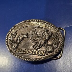 Vintage 1980 Hesston National Finals Rodeo NFR Limited Edition Belt Buckle
